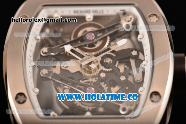 Richard Mille RM 038 Asia Automatic Steel Case with Skeleton Dial and White Inner Bezel - Click Image to Close